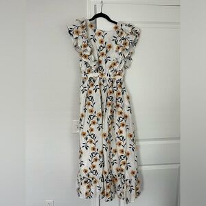 ASOS - Just Me - 3D Sunflower Dress midi